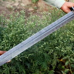 beautiful custom handmade 30 inches damascus steel hunting sword with sheath