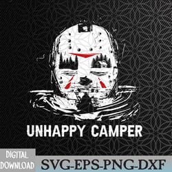 scary halloween camper camping unhappy camper graphic svg, eps, png, dxf, digital download