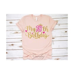 my eighteenth birthday svg, eighteen, my 18th birthday, 18 years old, 18th b-day,