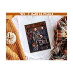 horror characters png, horror friends, squad goals, chucky, halloween png, friends character horror sublimation png, halloween friends