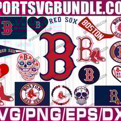 bundle 20 files boston red sox baseball team svg, boston red sox svg, mlb team svg, mlb svg, png, dxf, eps, jpg