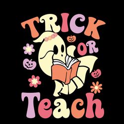 Retro Vintage Groovy Teach Halloween Life SVG
