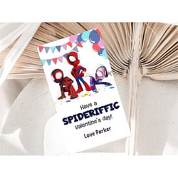 spidey and his amazing friends valentines day card spidey valentine's day cards for kids editable template instant digit