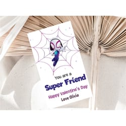 ghost spider valentines card spidey and his amazing friends valentines day card gwen stacy girl valentine's cards editab