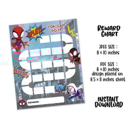 spidey reward chart, spidey and his amazing friends chore chart, spidey behavior chart, potty training chart blue, routi