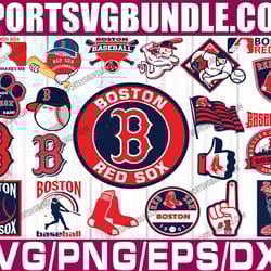 bundle 21 files boston red sox baseball team svg, boston red sox svg, mlb team svg, mlb svg, png, dxf, eps, jpg