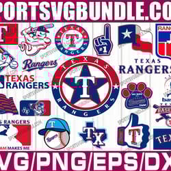 bundle 21 files texas rangers baseball team svg, texas rangers svg, mlb team svg, mlb svg, png, dxf, eps, jpg