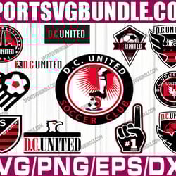 bundle 12 files dc united soccer team svg, dc united svg, mls teams svg, mls svg, png, dxf, eps, instant download