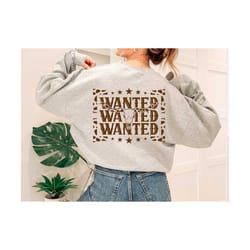 bull skull leopard wanted svg, western svg, cowboy svg, yeehaw svg, wasted on wallen svg, cowgirl svg, leopard bull skull svg,