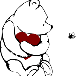 pooh heart svg, winnie the pooh svg, winnie the pooh png, pooh svg, winnie the pooh clipart, instant download
