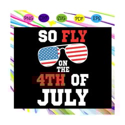 so fly on the 4th of july, sunglasses america flag, american svg, 4th of july svg, fourth of july svg, patriotic america