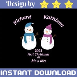 our 1st christmas,our first christmas as mr and mrs decal, newlywed bauble gift,wedding christmas gift svg,png,dxf,eps,p