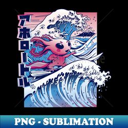 Axolotl Surfing - PNG Sublimation Digital Download - Perfect for Personalization