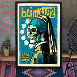 blink-182 in amsterdam, netherlands ziggo dome october 8, 2023 event poster