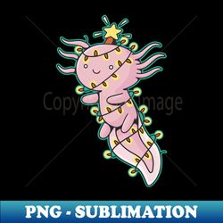 Axolotl Christmas - Decorative Sublimation PNG File - Capture Imagination with Every Detail