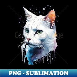 White Cat - Professional Sublimation Digital Download - Bring Your Designs to Life