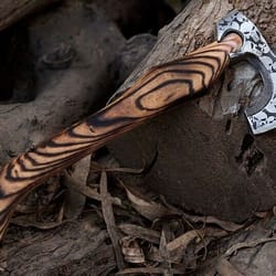 18" hand forged carbon steel axe head – 512 layer bushcraft, camping & survival axe blade