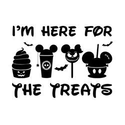 Im Here For The Treat, Halloween Svg, Halloween Day, Happy Halloween, Skeleton Mickey, Skeleton Mickey Svg, Disney Svg,