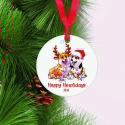 corgi christmas tree decorations ornament pet lover gift