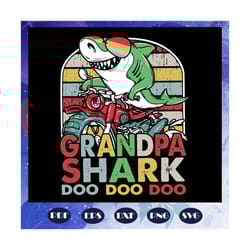 grandpa shark svg, fathers day svg, fathers day gift, fathers day lover, shark svg, shark lover, gift for shark lover, g