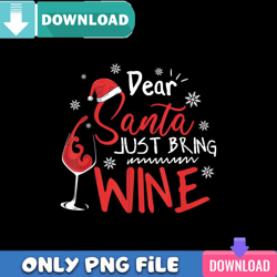 Santa And Wine PNG Perfect Sublimation Design Download