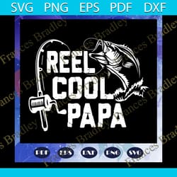 reel cool papa svg, papa svg, daddy svg, fathers day svg, father svg, fathers day gift, gift for papa, fathers day lover