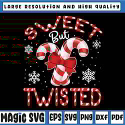 candy cane sweet but twisted funny merry christmas png, candy cane, funny christmas png, digital download png