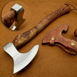 custom hand forged high carbon steel viking tomahawk hatchet bearded axe