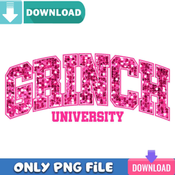 Grinch University Twinkle Pink Png Best Files Design