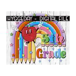 5th grade png, sublimation download, fourth grade, back to school, teacher, teacher, rainbow, rainbow, sublimate,