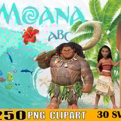 250 moana png, moana clipart, moana png bundle, moana silhouette png, moana quotes file, digital download