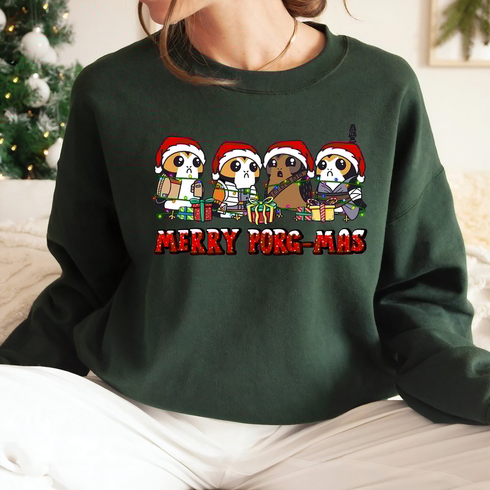 Star Wars Christmas Merry Porg-Mas Shirt, Mickey's Very Merry Christmas Party, Disneyland Xmas Holiday Family Trip, Galaxy's Edge Shirt.jpg