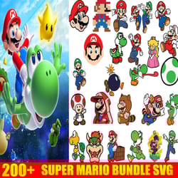 200 super mario svg bundle, mario svg bundle, super mario svg, mario characters svg, mario bros svg, digital download