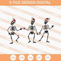 Dancing Skeletons Christmas SVG, Dancing Skeletons SVG