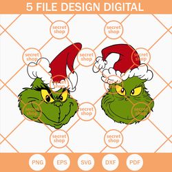 Grinch Santa SVG, The Grinch SVG, Christmas SVG, Grinch Face SVG