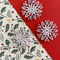 set of 3 snowflakes - quilled snowflake - christmas mandala - snowflake - quilling christmas decor -paper ornament