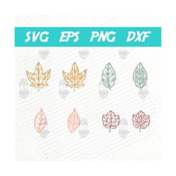 fall leaves svg png, autumn leaves, buffalo plaid leaf svg