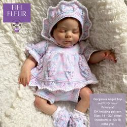 fifi fleur - baby knitting pattern. baby dress knitting tutorial.