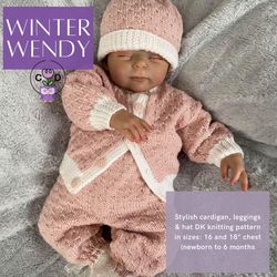 winter wendy - baby knitting pattern. baby cardigan knitting tutorial.