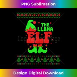 Llama Elf Family Matching Ugly Sweater Christmas Pjs Tank T - Sublimation-Optimized PNG File - Spark Your Artistic Genius