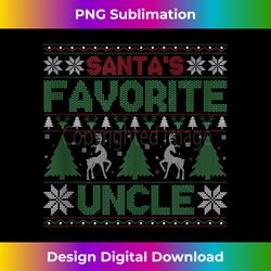 Santa's Favorite Uncle Ugly Christmas Sweater Tank - Crafted Sublimation Digital Download - Channel Your Creative Rebel
