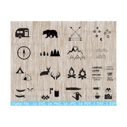 camping svg camper svg camp svg camping clipart happy camper svg camping bundle adventure camping silhouette cut file cricut camp life svg