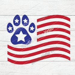 4th of July Dog Svg, 4th of July Svg, American flag Svg, Dog Svg