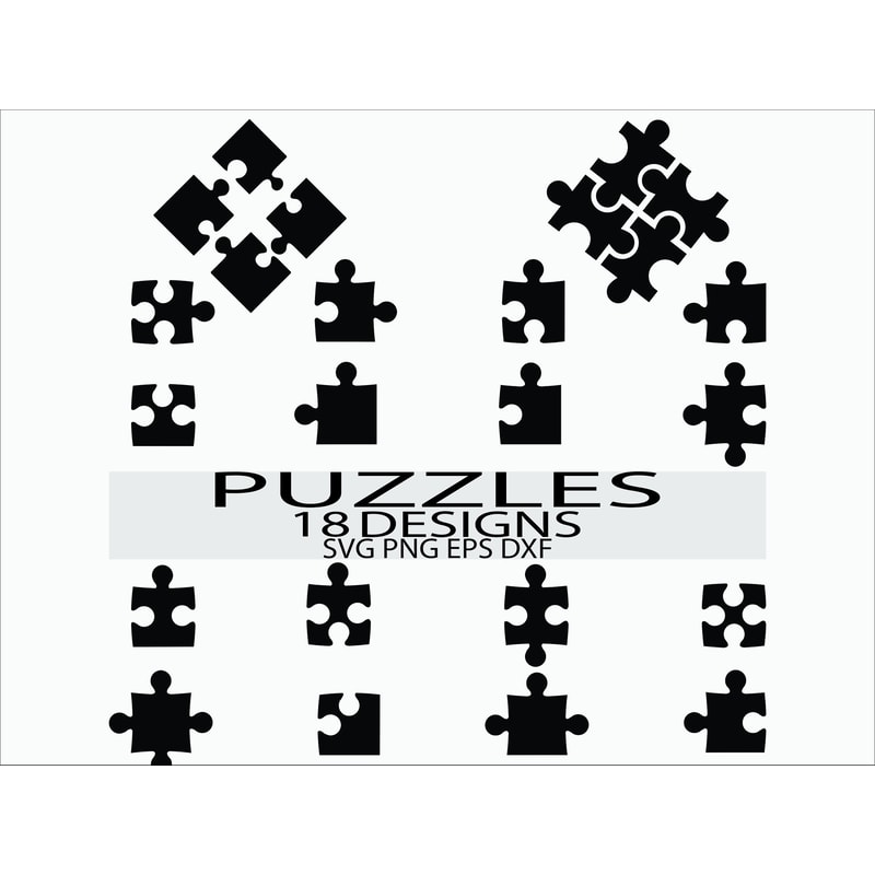 Puzzle svg puzzle piece svg clipart dxf png image decal stencil silhouette cut file cricut file iron on vector.jpg