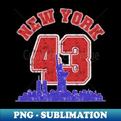New York Vintage Varsity 43 - Professional Sublimation Digital Download - Enhance Your Apparel with Stunning Detail