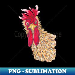 Curious Rooster - PNG Transparent Sublimation Design - Fashionable and Fearless