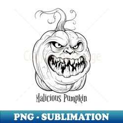 Malicious Pumpkin scary design for happy Halloween - Digital Sublimation Download File - Perfect for Sublimation Art