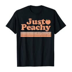 just peachy retro 70s georgia peaches summer fruit t-shirt
