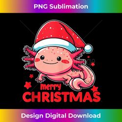 Axolotl Christmas Animals Cute Axolotls Merry Christmas Tank Top - Deluxe PNG Sublimation Download - Rapidly Innovate Your Artistic Vision