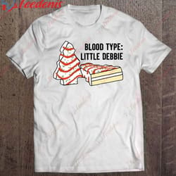 blood type little debbie inspired christmas tree snack cake pullover t-shirt, mens funny christmas t-shirts wear love,